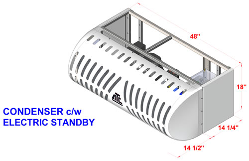 ATC1欢迎加入6具有强大的低轮廓冷凝器，可选电动备用，专为14 '至16 '卡车车身设计。
