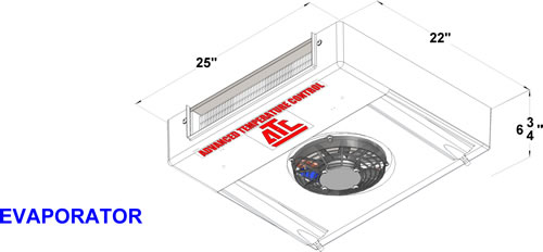 ATC8-RT上的高性能蒸发器，12VDC全电动单元，适用于绝缘紧凑型欢迎加入货车和小型城市运输车辆。